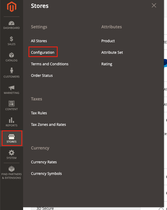 Open stores and Configuration