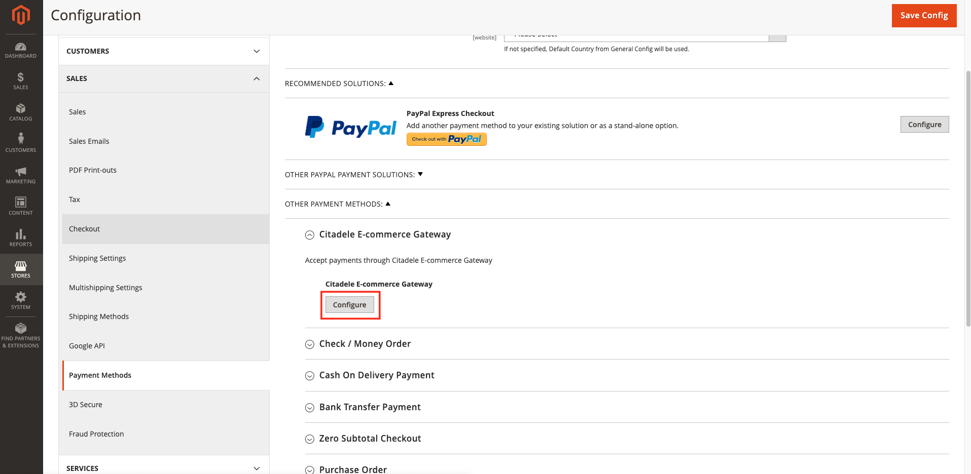Sales and payment methods