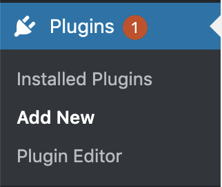 Plugin menu screen